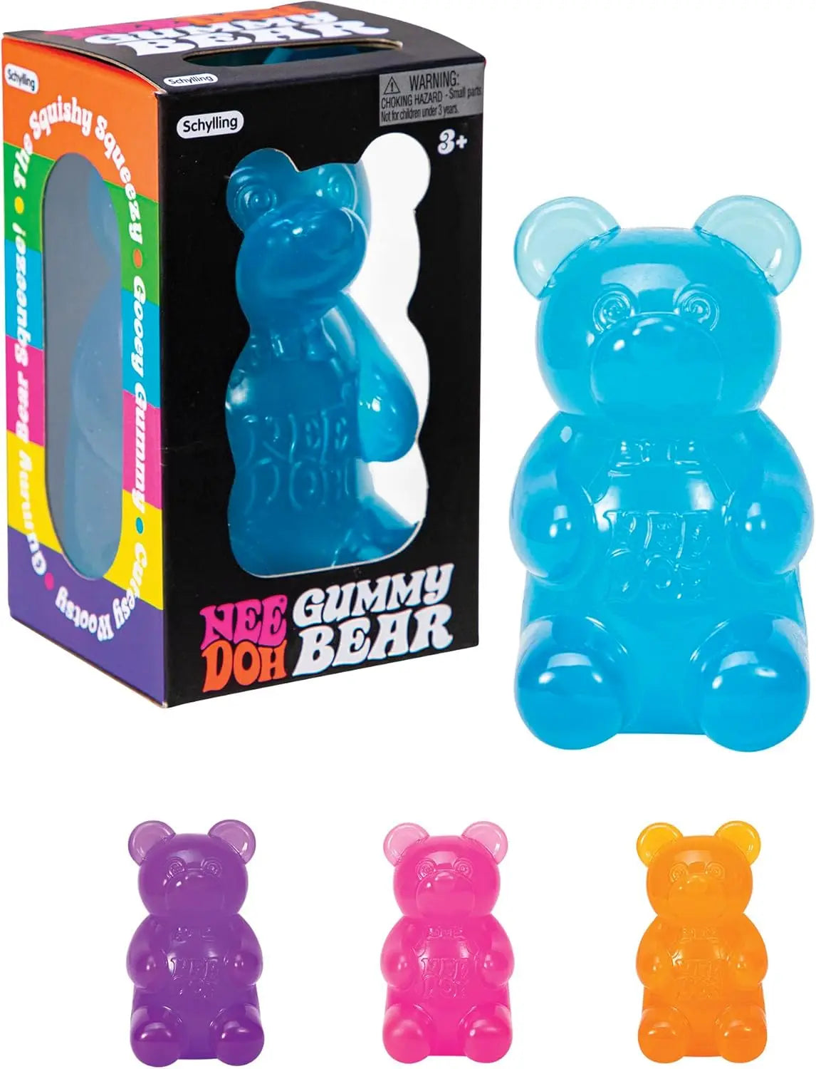 8cm NeeDoh Cute Gummy Bear Sensory Squeeze Toy with Jelly-like Filling Slow Rebound Stress Relief Toy To Alleviate Anxiety**
