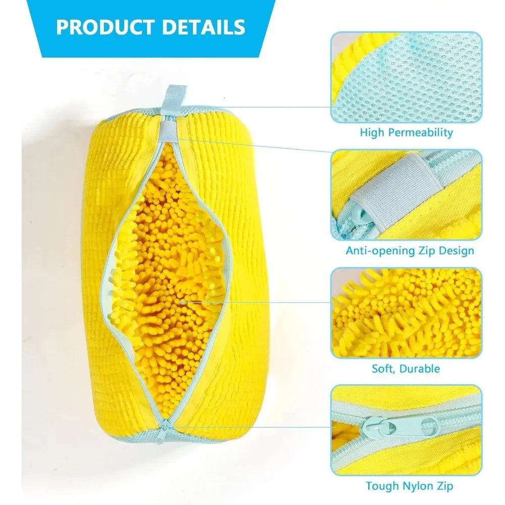 1-6PCS Washing Shoes Bag Cotton Laundry Fluffy Fibers Easily Remove Dirt Washing Bags Anti-Deformation Shoes Clothes Organizer