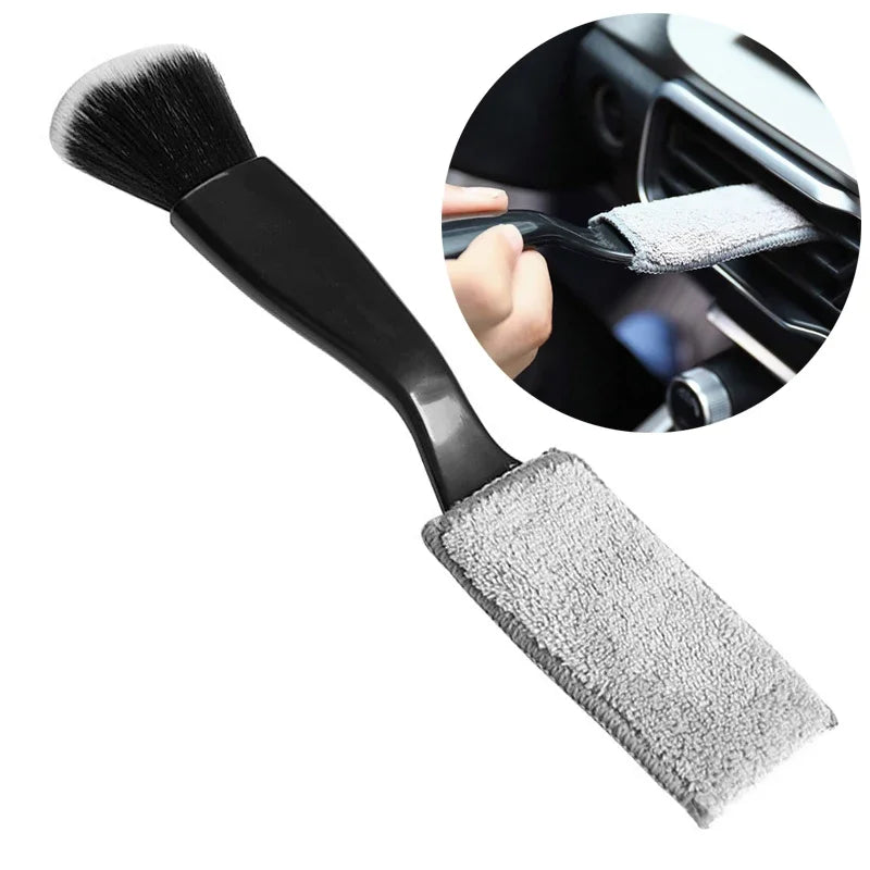 1/2pcs Car Cleaning Tools Air Conditioning Air Outlet Clean Dust Removal Soft Brush Multifunctional Auto Interior Cleaning Tool
