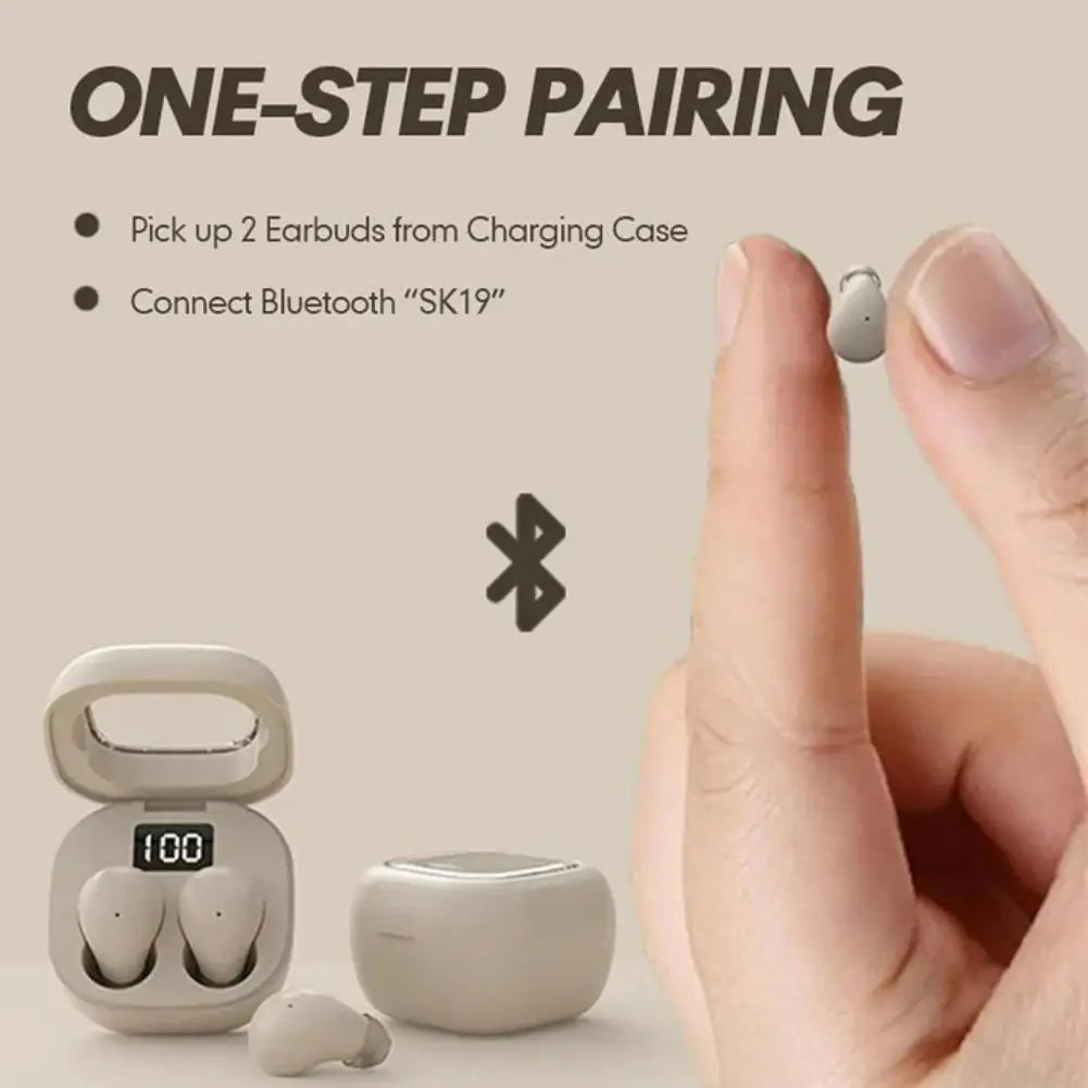 Ultra-Small TWS Wireless Earphones Bluetooth 5.3 Invisible Sport Gaming Headphones HIFI Stereo Noise Reduction Sleep Earbuds