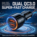 Smart Dual USB Car Charger QC 3.0 3.1A Fast Charging Adapter For iPhone For Samsung And Tablet Universal Car Power Android Phone