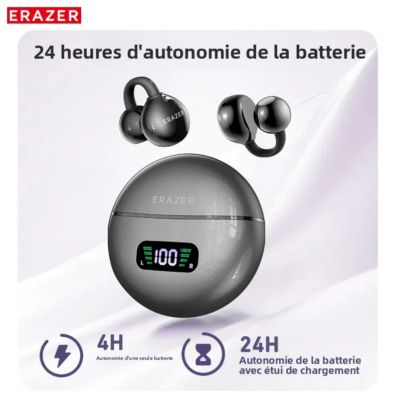 ERAZER XF55 Bluetooth V6.0 AI Earphones Noise Redution OWS Ear clip Headsets Wireless Headphones Translator Earbuds Longlife