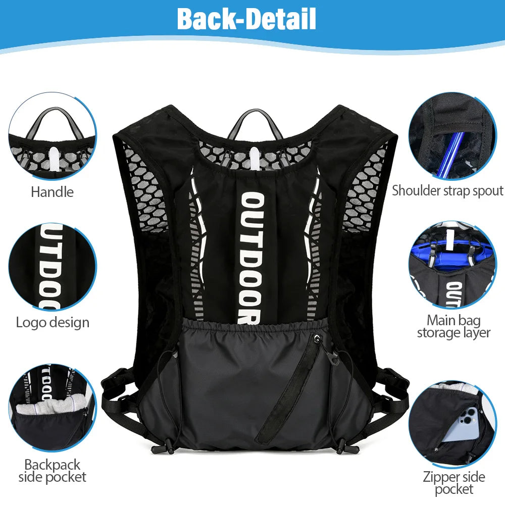 Outdoor Lightweight Backpack Trail Running Backpack Cycling Bag Mountaineering Backpack Hiking Backpack Hydration Backpack