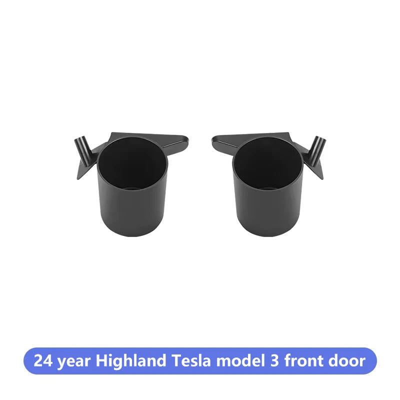 2/4Pcs Suitable for Tesla Highland Model 3 Y Car Door Cup Holder, Storage Box, Door Holder, Beverage Holder, Water Bottle Ho