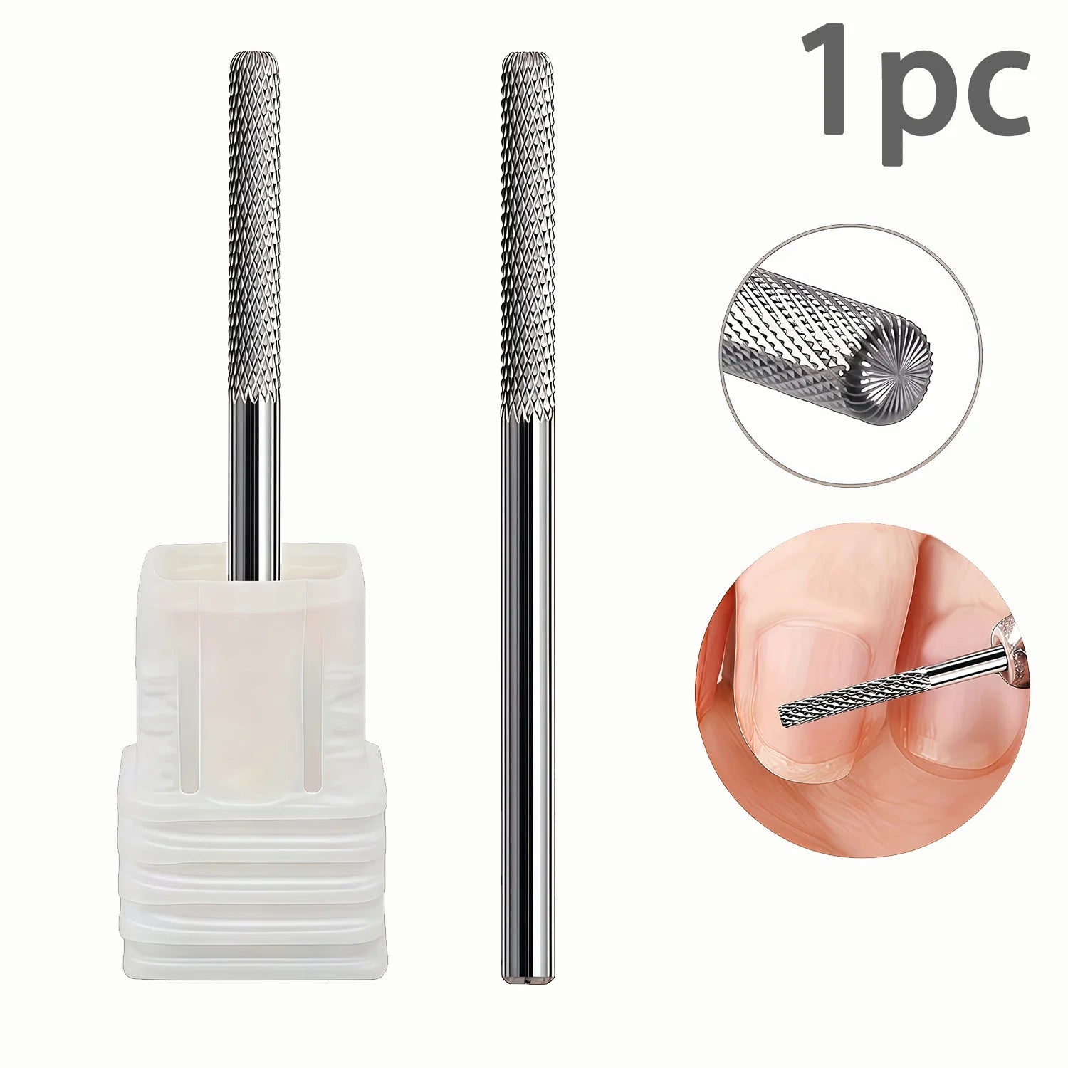 1PC Tungsten Steel Nail Drill Bit Professional Electric Nail Drill Bit Gel Nail Remover Cuticle Grinder Low Heat Odorless Manicu