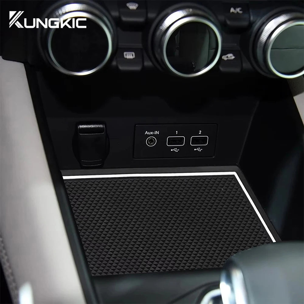 For Renault Captur 2 2019 2020 2021 2022 2023 Anti-Slip Gate Slot Cup Mat Non-Slip Door Groove Pad Interior Accessories Coaster