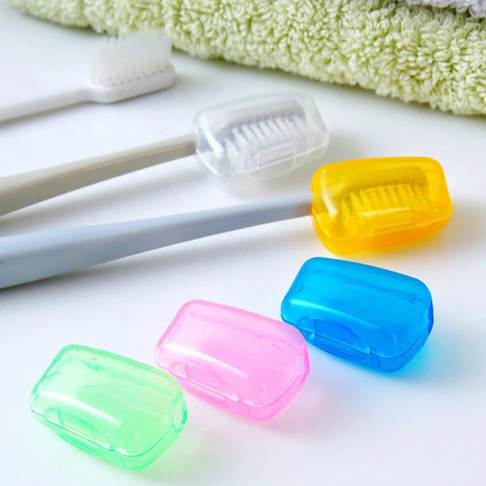 50 Pcs Toothbrush Cap Assortment Portable Cover for Hygiene Protective Travel Adults