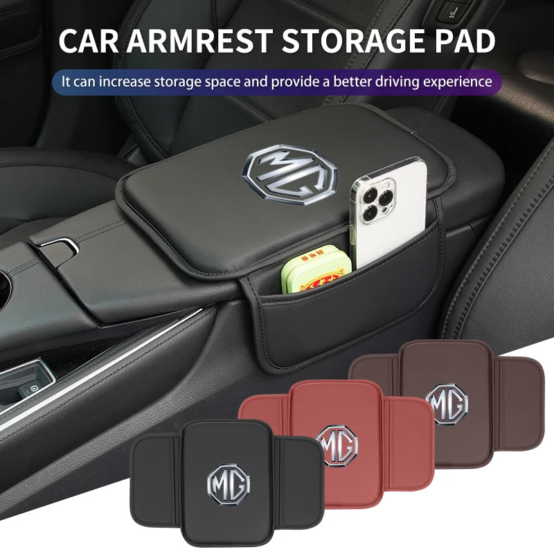 Car Armrest Cushion Console Protector Cover Elbow Storage Pad For Morris Garages MG 6 3 5 7 TF ZR ZS HS GS GT Hector RX5 RX8 350