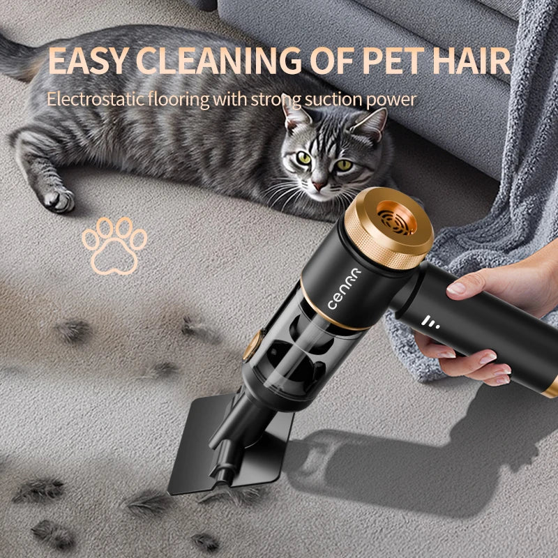 CENRR Car Vacuum Cleaner High Power Portable Handheld Cleaning Machine Mini Cleaner Powerful Wireless Vacuum Cleaner Home Blower