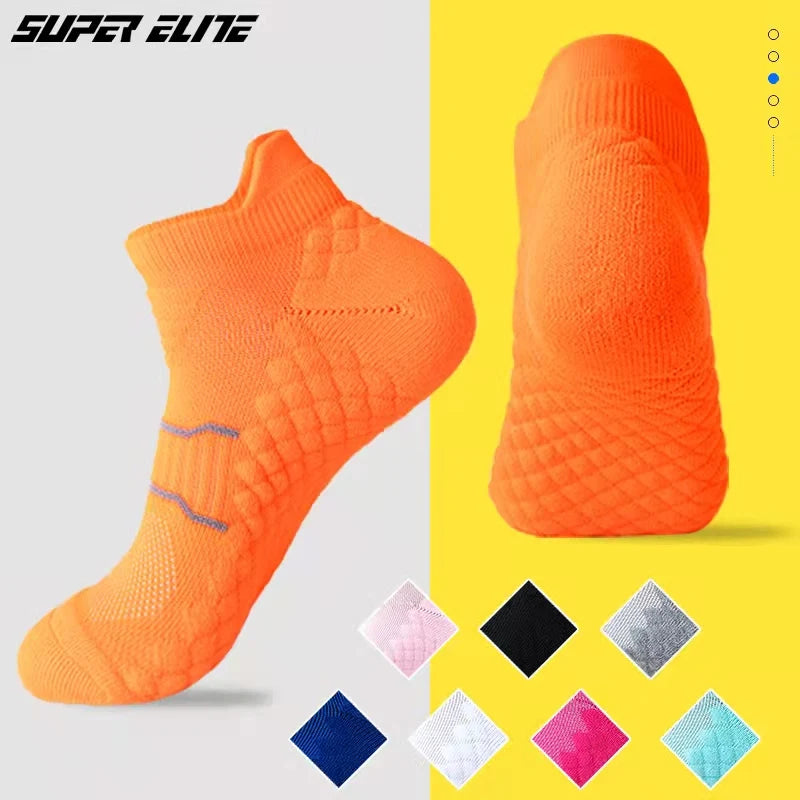 Women's sports socks, badminton socks, moisture-wicking massage socks, running socks, breathable, odor-resistant, shock-absorbin