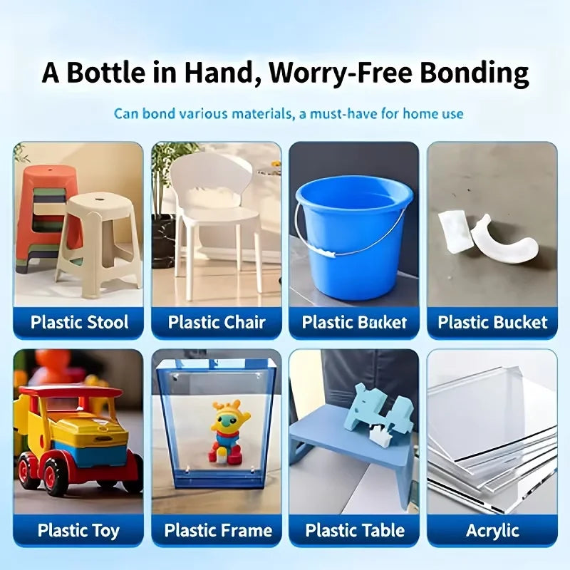 502 Super Strong Quick-Drying Adhesive, Professionally Used for Daily Repair of Toy Plastics, Is White, Transparent and Odorless