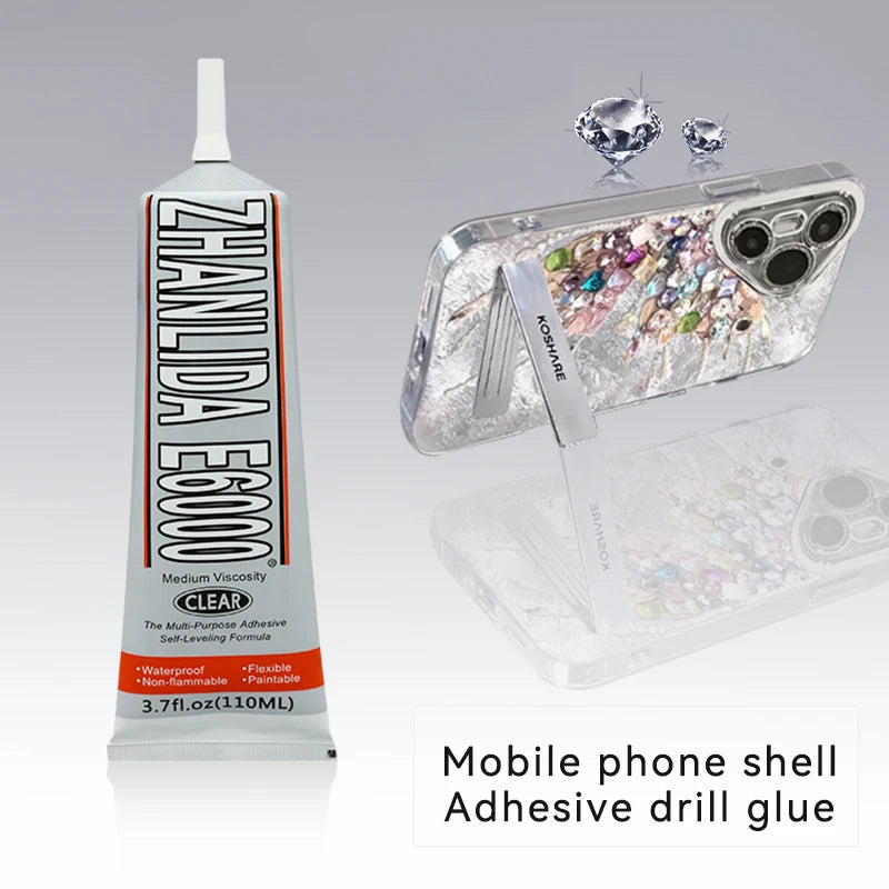 Jewelry Rhinestone Glue E6000 Clear Contact DIY Pen For Phone Case Handicrafts Repair Kawaii Plush Toys Ring Gemstone Clothes