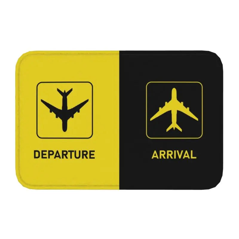 Pilot Captain Stripes Front Door Mat Anti-Slip Outdoor Quick Dry Aviation Airplane Doormat Floor Bath Entrance Rug Carpet
