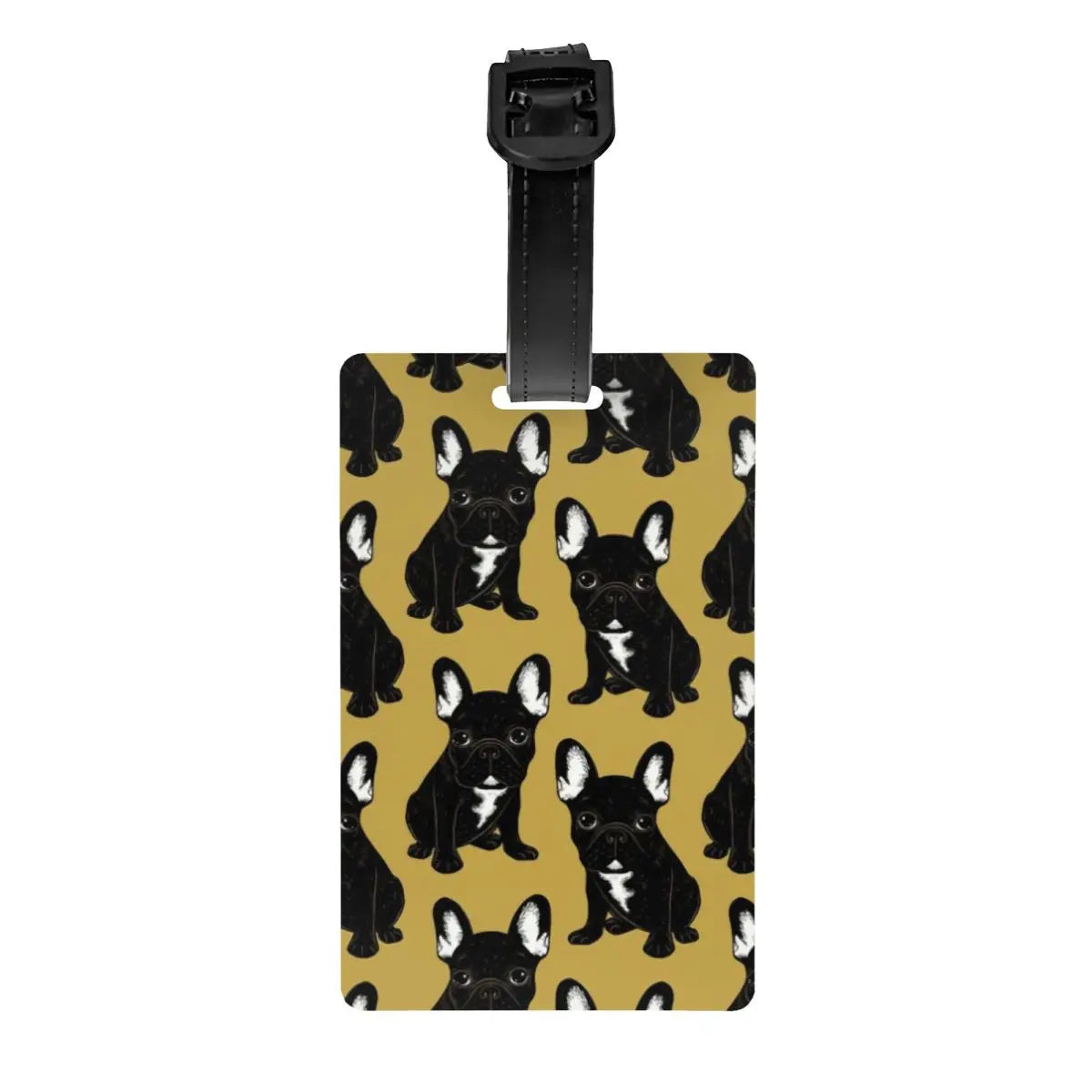 Funny Frenchies French Bulldog Luggage Tag for Suitcases Fashion Dog Animal Baggage Tags Privacy Cover Name ID Card