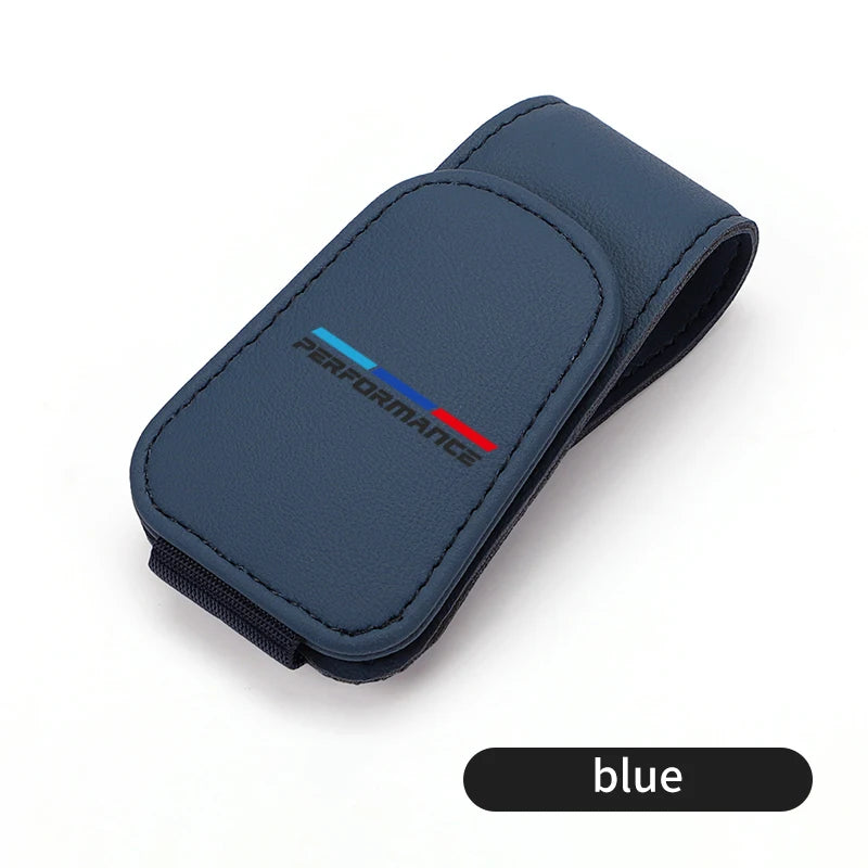 For BMW Car Leather Glasses Clip Sunglasses Holder with Hidden Card Slot 1 3 5 Series X1 X3 X4 X5 X7 G20 G38 F20 F39 F48 E46
