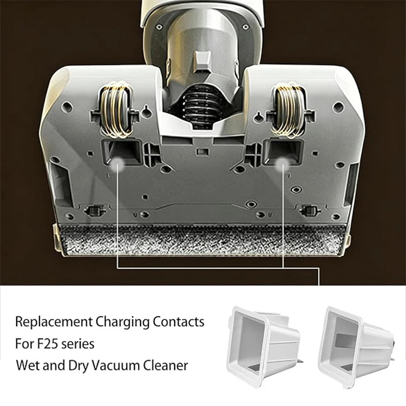 Replacement Charging Contacts Compatible with Roborock F25/F25 ACE/F25 GT/F25 Series Wet/Dry Vacuum Cleaner Charging Port Parts