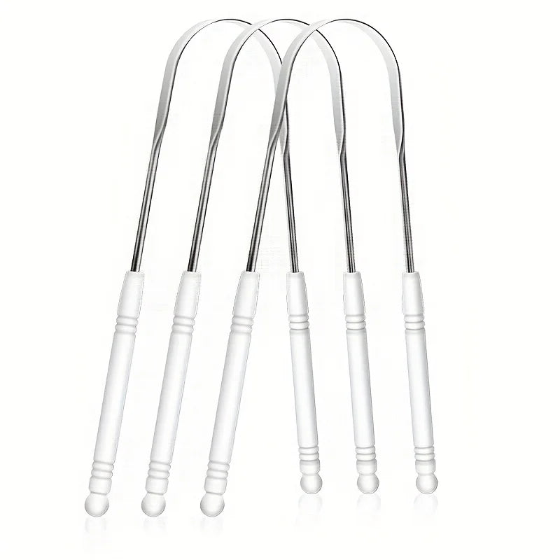 Stainless Steel Tongue Scraper U-Shaped Dental Cleaner for Bacteria/Plaque Removal with Multi-Style Options for All Users