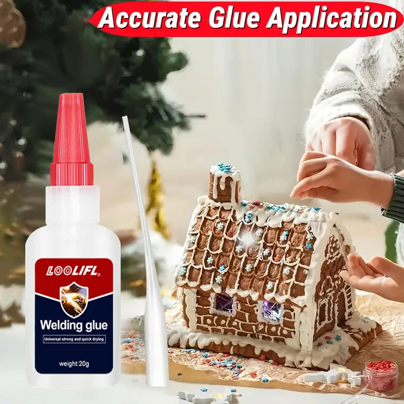 20gChristmas adhesive, handmade snowflake making, gingerbread house decoration, gift packaging bonding, bow tiefixing production