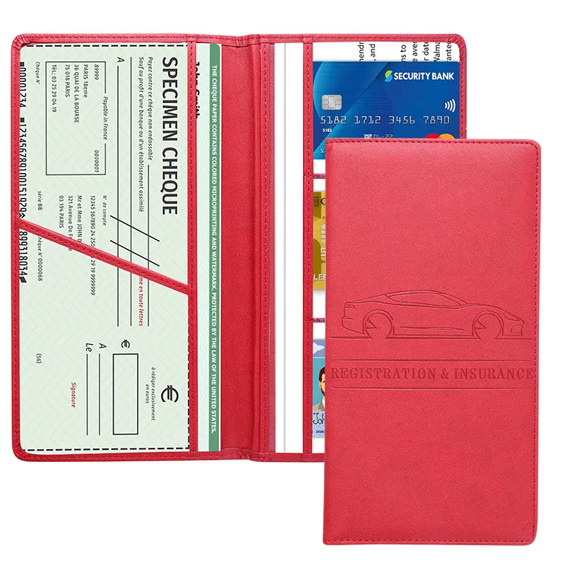 Simple Stylish Driver's License Car Registration Certificate Holder Document Cover Ticket Storage Anti Magnetic Card Bag