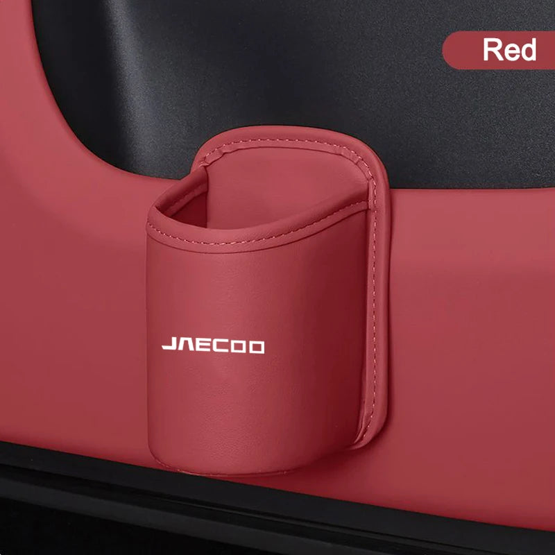 For Jaecoo J7 J8 7 Tiggo 8plus 5Plus 7pro Max Omoda 5 C5 Car Water Cup Stand Rear Seat Drink Rack Leather Water Storage Cup Box