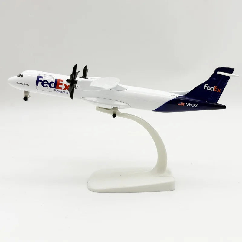 JASON TUTU 20CM Fedex Express ATR Aircraft Model Planel Airplane Diecast Metal Planes Collect Gifts ﻿