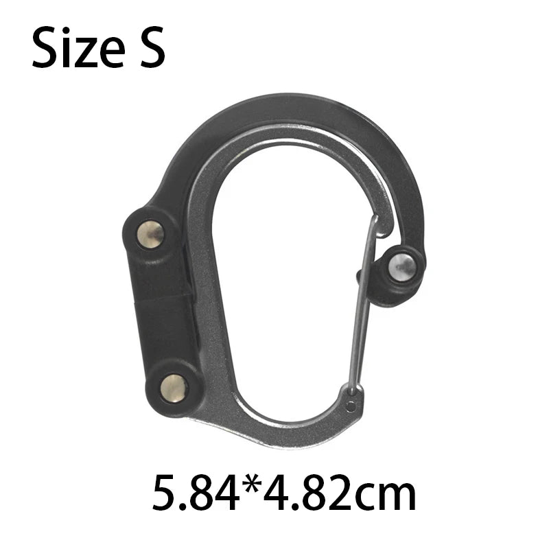 Multifunctional Hybrid Gear Clip Carabiner 360 Degree Rotating Hook Strong Buckle Camping Hiking Travel Backpack Outdoor Gadget