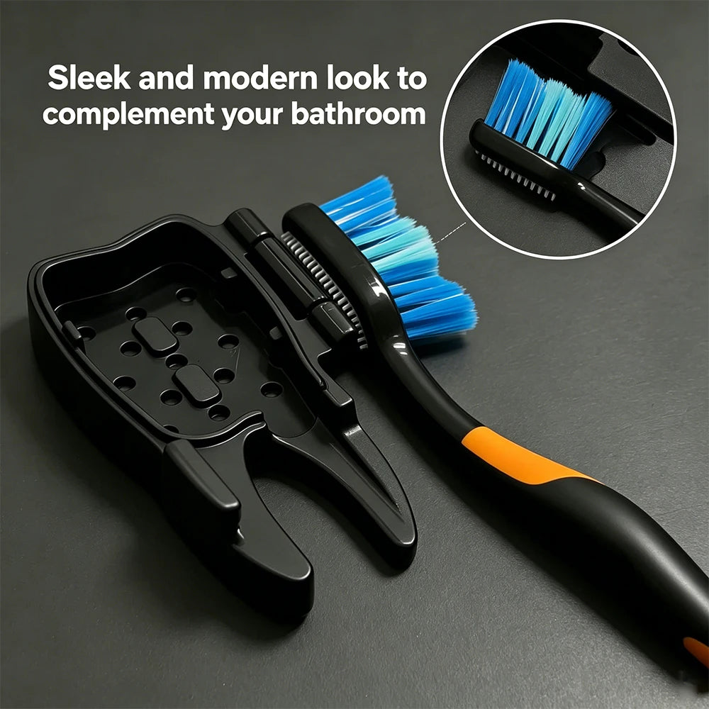 8PCS Portable Travel Tooth Shaped Toothbrush Head Protector, Hollow Ventilated Quick Drying Dust Shield Toothbrush Cap