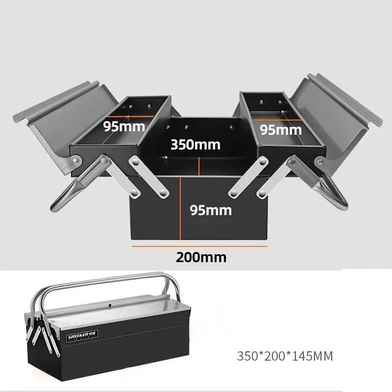 Car Mechanic Tools Organizer Box Electrician Storage Parts Tool Boxes Drawers Multifunctional Case Accessories Metal Briefcase