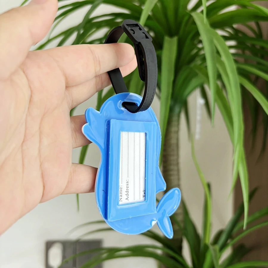 1/2pcs Dolphin Ocean style luggage tag, hang tag, travel bag accessories, personal belongings anti loss, name identification, ID
