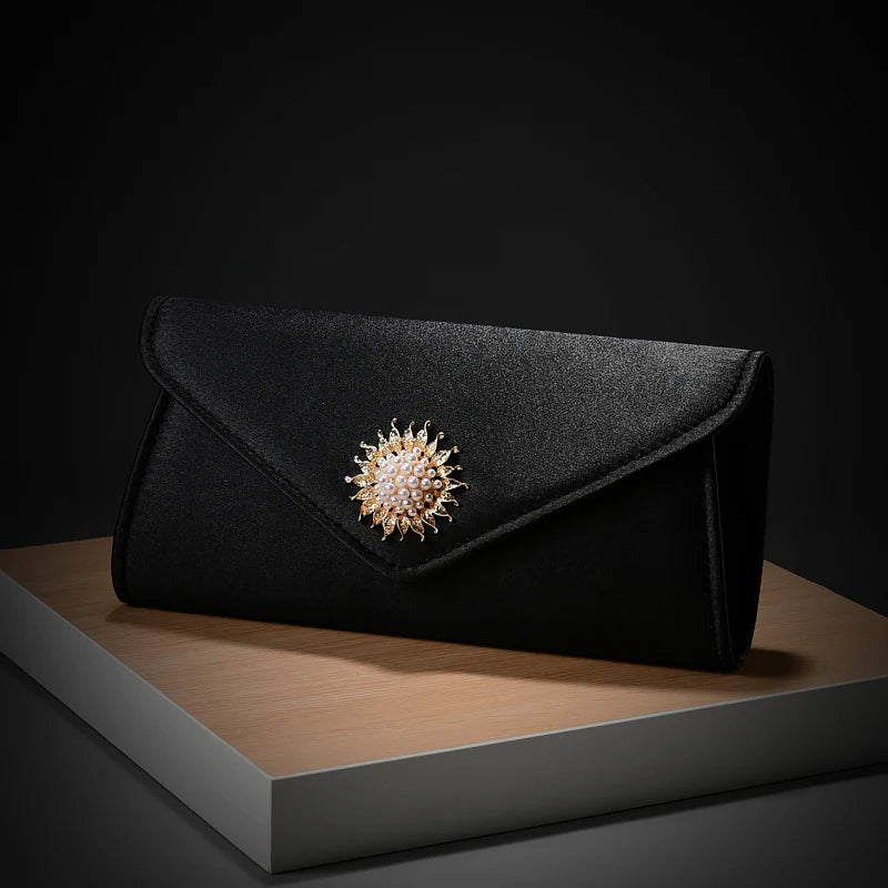 Retro High-End Rhinestone Chain Fold Design Handbag Cool Style Evening Bag for Party Wedding Dress Wholesale