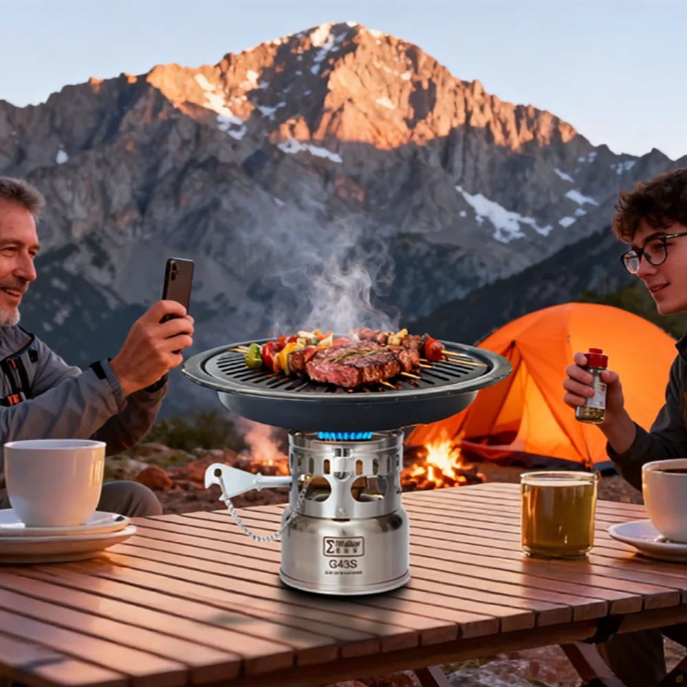 IWALKER G43 G43S Camping Stove Outdoor Gasolin e Stove Burner Silent Burner for Travel Picnic Emergency