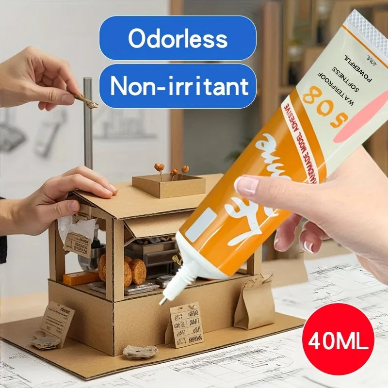 40ml Multi-Purpose Hand Adhesive Model Glue for Adults DIY Alcohol Glue, Specialized for Paper Crafting,Quick-Drying Strong Glue
