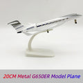 20CM Aircraft Business Jet Gulfstream G650 Aircraft Diecast 1/200 Scale Plane Collectible Miniatures Airplane Diecast Gift