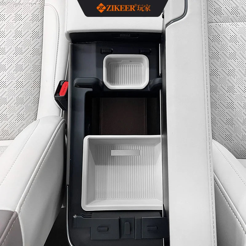 For ZEEKR 7X armrest box storage box double-layer design car storage box silicone material can move back and forth