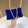 New Women Evening Bags Diamond Luxury Clutch Bag Vintage Velvet Diamonds Party Ladies Elegant Chain Shoulder Bag Handbags Purses