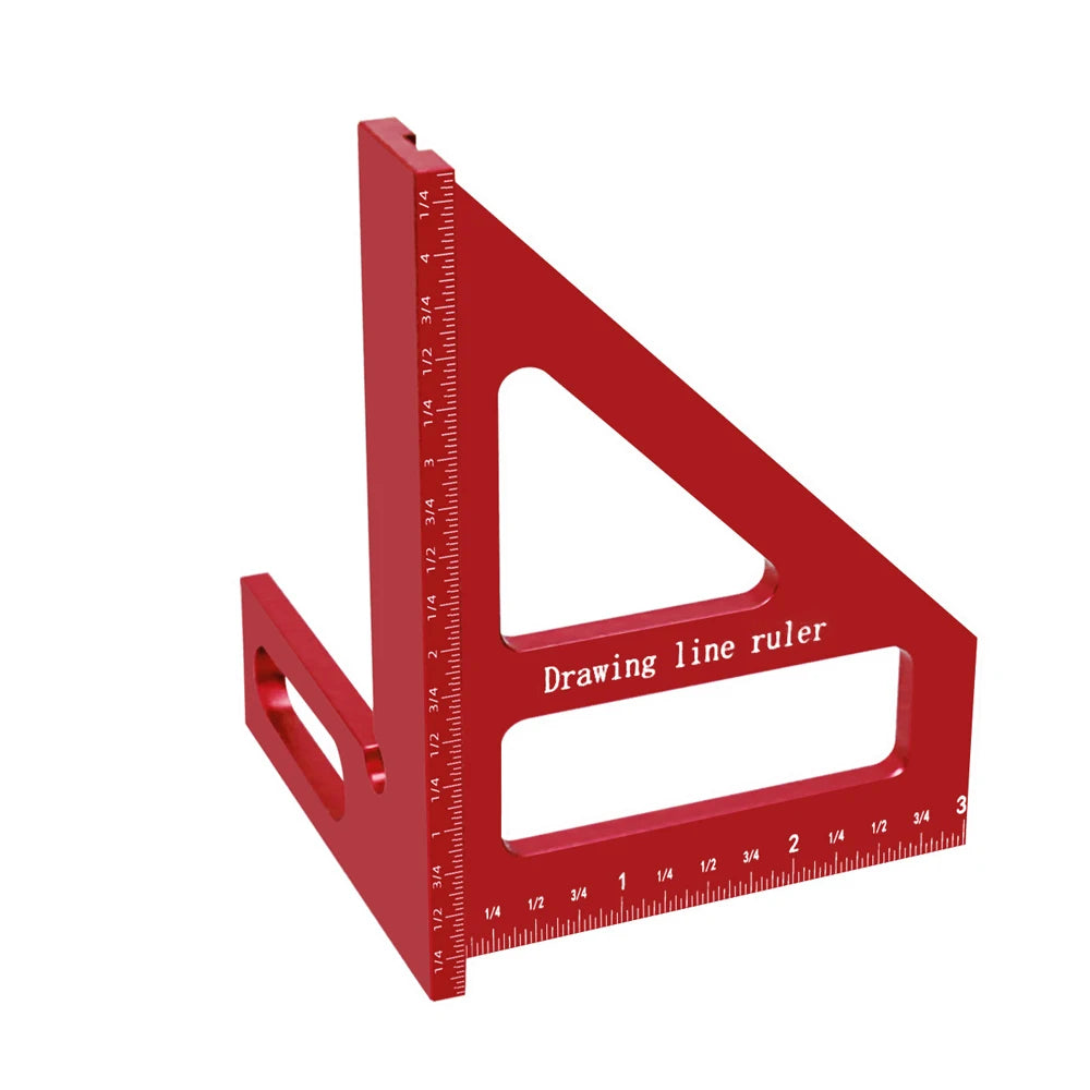 Precision Aluminum Alloy  Miter Triangle Ruler 45°/90° Woodworking Square Protractor  3D  Multifunctional Measuring Toolsolss