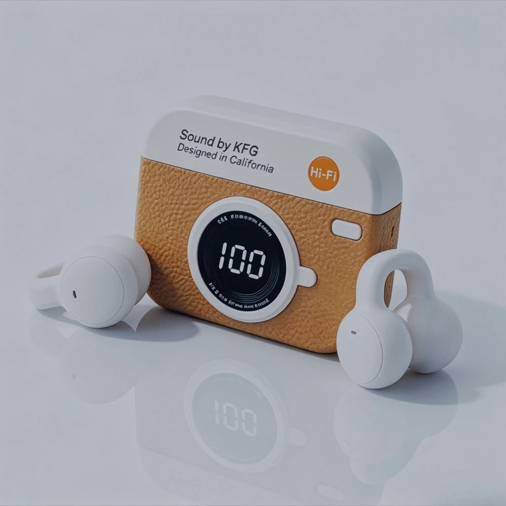 Sports Gaming Clip Ear Bluetooth Earbuds Noise Reduction Design Equipped with HD Microphone Delivers Clear Stereo Music
