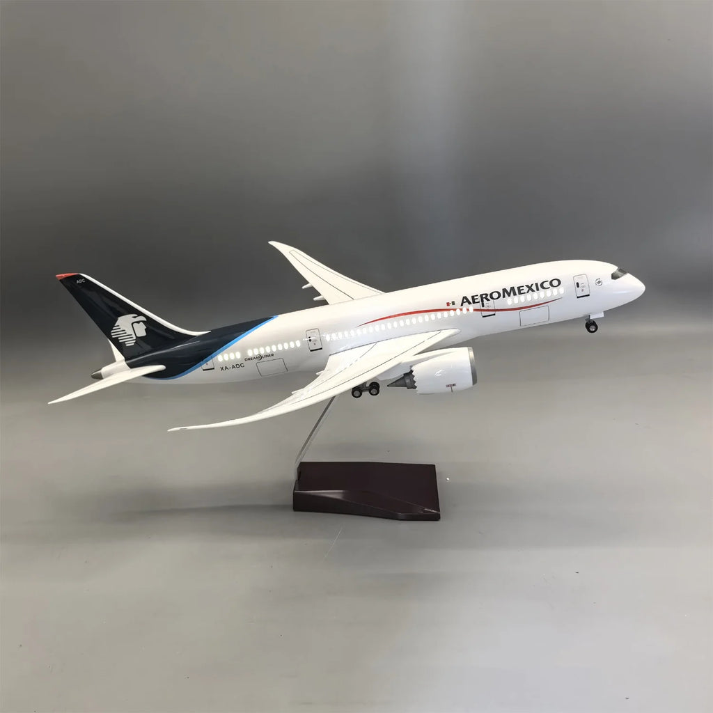AEROMEXICO B787-8 Airplane Model Boys Toys 43CM Scale Aircraft Flight Machine Model Adults Fun Collected Gift By Aviation Displa
