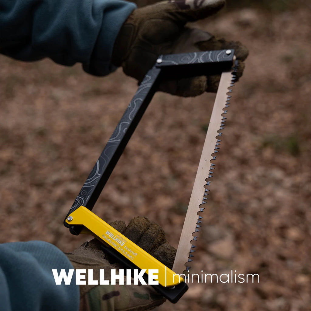 WELLHIKE Outdoor Bushcraft Folding Saw - Multi-Function Hand Saw, Fast-Cutting Steel Blade for Camping & Outdoor Wood Cutting
