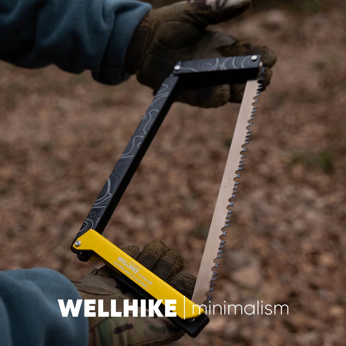 WELLHIKE Outdoor Bushcraft Folding Saw - Multi-Function Hand Saw, Fast-Cutting Steel Blade for Camping & Outdoor Wood Cutting