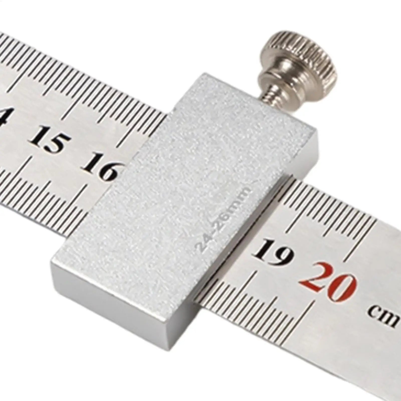 Ruler Positioning Block High Precision Aluminum Alloy Stopper Positioning Scriber Block for Carpentry Steel Ruler Measuring Home