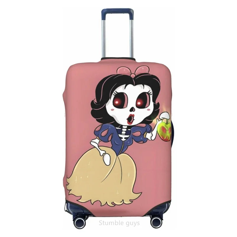 Anti-Scratch Elastic Luggage Cover Princess Design Fits 18-32 Inch Suitcases Dustproof Washable Durable Travel Protective Cover