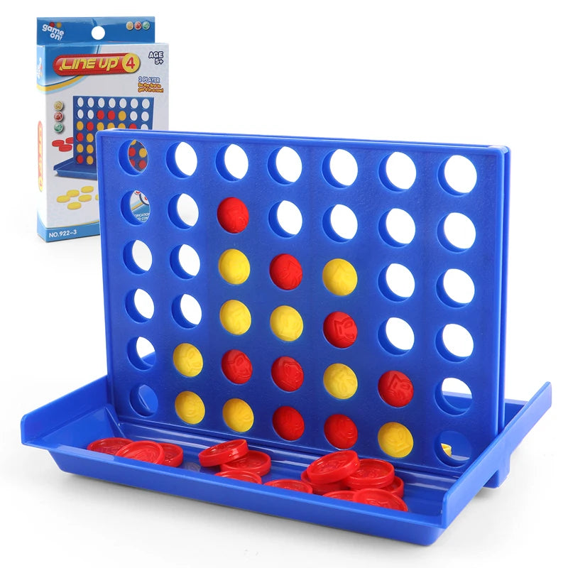 Children's Small Trumpet 3D Connect Four Gobang Board Game Parent-Child Competitive Toy Educational Puzzle Game