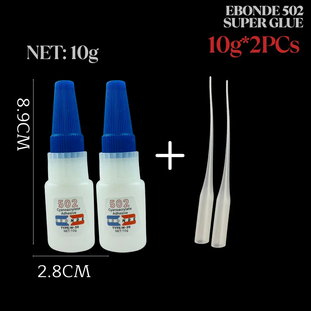 502 Super Glue Cyanoacrylate Instant Strong Quick Dry Adhesive for Caremic Plastic Crafts Jewelry Toys Shoes 10/20/35/50/100g