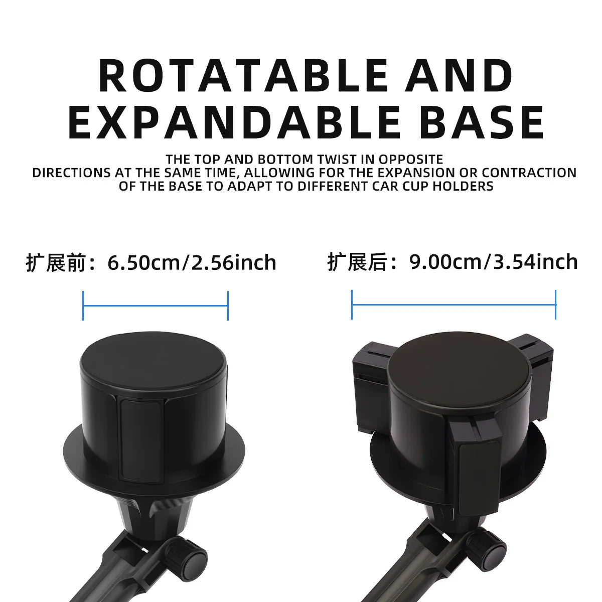Car Cup Phone Holder Stand Mount Tray 360° Degree Rotation Table Slot Food Organized Adjustable Drink Accesories for iphone