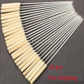 Flat Barbecue Stick BBQ Roasting Needle With Wooden Handle Brochette Tong Kebabe Skewers Stainless Steel Roasting Tools