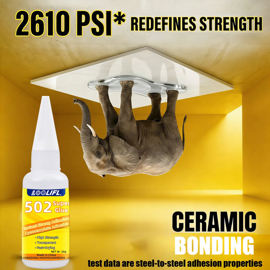 502 Super Glue Cyanoacrylate Instant Adhesive Quick-drying Strong Bond  for Plastic Rubber Metal Wood Glass Liquid Glue Tool 20g