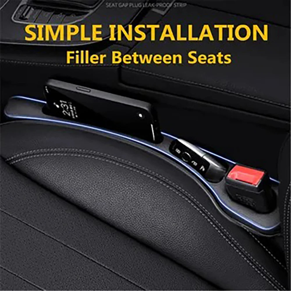 2Pcs Universal Car Seat Gap Filler Leak Proof Plug Strip Car Interior Phone Wallet Key Storage Organizer Car Interior Accessorie