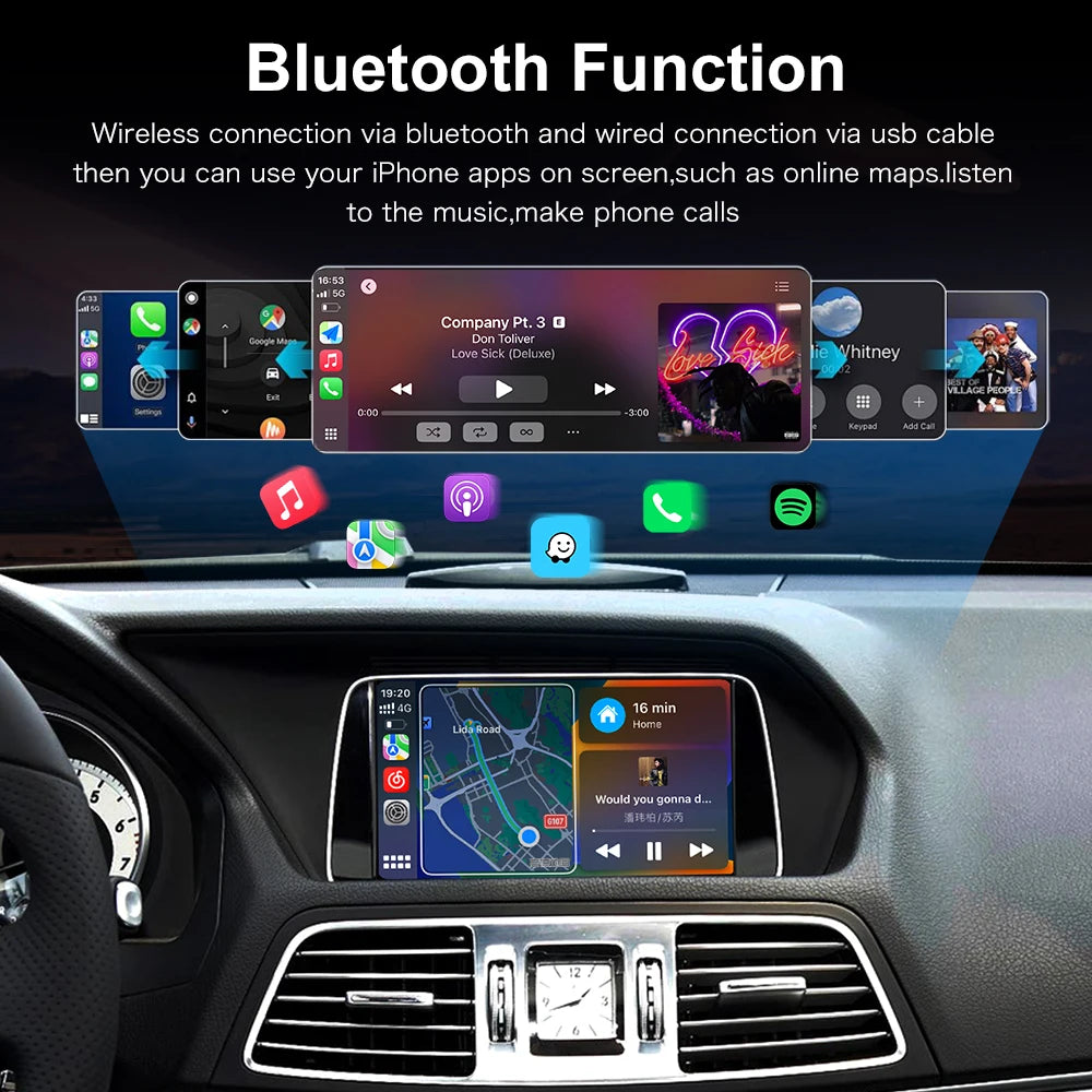 Wireless CarPlay Android Auto For Mercedes Benz E-Class W212 E300 E350 Coupe NTG4.5 5.0 2012-2016 with Mirror Link AirPlay