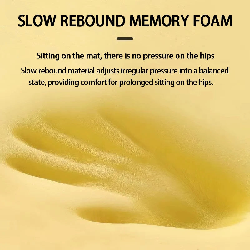 1Pc Thick Seat Cushion Ultra Soft Memory Foam Office Chair Pad Breathable Rebound Waist Support Cushion